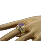 Кольцо Винтаж изделия Аметист 14-кв Желтое золото vrc089y